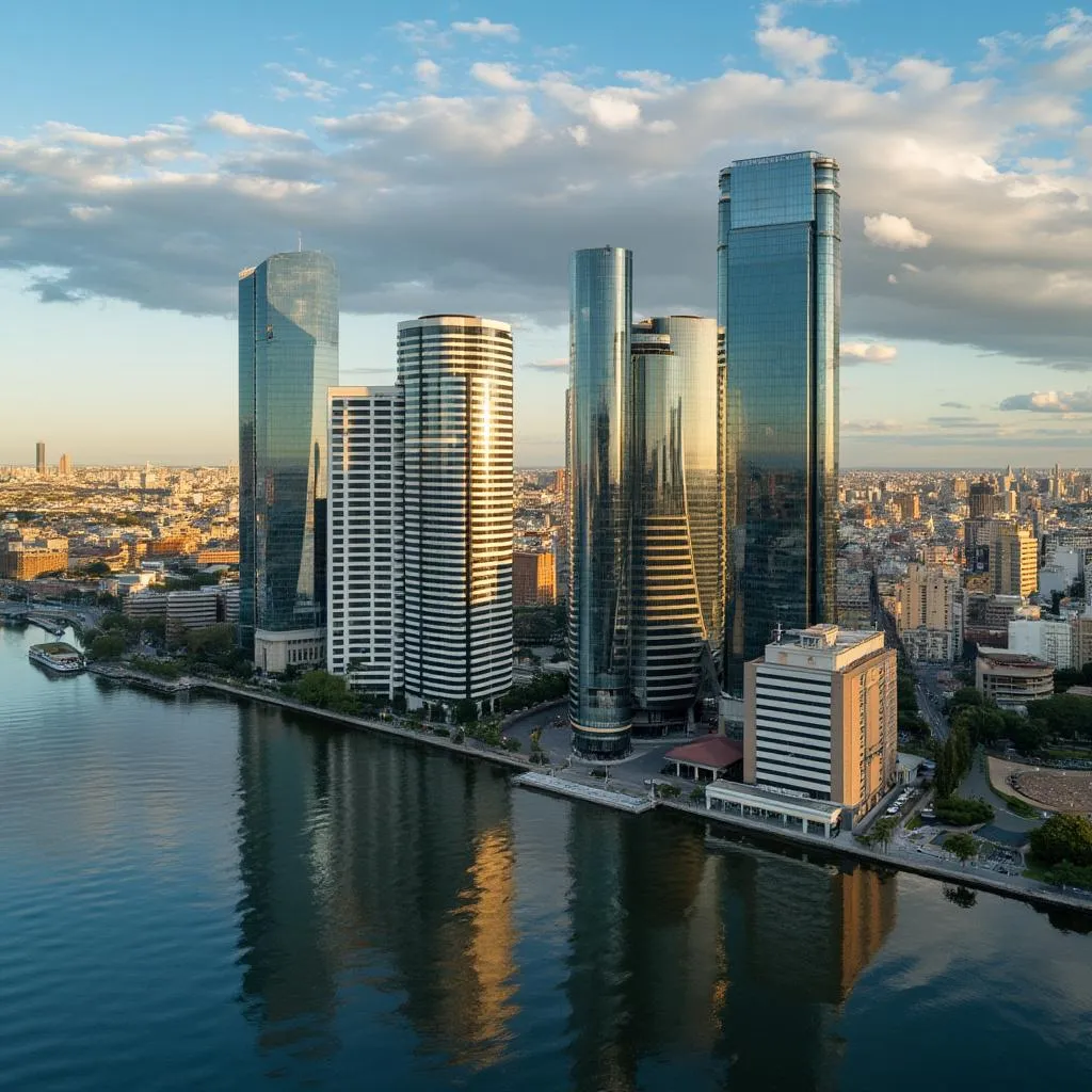 Vista del distrito financiero de Puerto Madero, Buenos Aires
